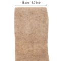 Filtband i ull, tvåfärgat, säljs metervara för kreativa projekt, brunt/vitt, 15 cm x 5 m | Floristik24.se