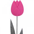 Floristik24 Filtblomma filt deco blomma tulpan rosa bordsdekoration H68cm