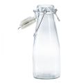 Floristik24 Flaska dekorativt glas med lock klar Ø7cm 20,5cm