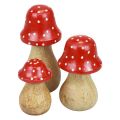Floristik24 Flugsvamp dekorativa svampar träsvamp höstdekoration H6/8/10cm set om 3