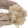 Naturlig beige fårull, lös,