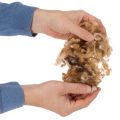 Brun melerad fårull, naturlig ull, lös, för pyssel, 250 g | Floristik24.se