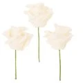 Floristik24 Konstgjord ros, krämfärgad, 10 cm blomma på stjälk, 100 stycken