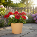 Metallkruka, pastell orange, Ø16cm H14cm | Floristik24.se