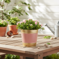 Metallkruka, Ø13cm H12cm, 4 delar | Floristik24.se