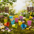 Färgglada hinkar, Ø8cm H7,5cm, 12 stycken | Floristik24.se