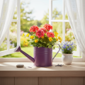 Dekorativ vattenkanna, lila metallplanter, Ø13,5 cm H12,5 cm | Floristik24.se