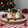 Jultomtefigur med julgransdekoration, 7 cm, 2 stycken | Floristik24.se