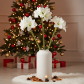Konstgjord amaryllisblomma, vit, med stjälk, advent och jul, 50 cm | Floristik24.se