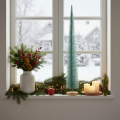Konstgjord julgran, dekorativ gran, elegant design med träbas, 80 cm | Floristik24.se