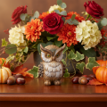 Ugglefigur, liten sittande uggla, dekoration, 11 cm | Floristik24.se