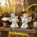 Ängelfigur bedjande, gravdekoration, sittande, 13 cm, 2 stycken | Floristik24.se