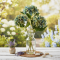 Konstgjord hortensia, blågrön, dekorativ enkel stjälk, 53 cm | Floristik24.se