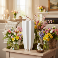 Blomvas räfflad modern dekorativ vas 38cm | Floristik24.se