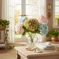 Konstgjord hortensia dekorationsblomma med stjälk, 46 cm | Floristik24.se