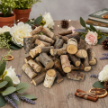 Dekorativa björkträbitar med bark för hantverk, 3 cm, 300 g | Floristik24.se