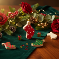 Prickiga strumpor, julbordsdekoration, 6 cm, 8 stycken | Floristik24.se