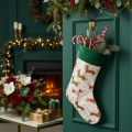Julstrumpa med taxmotiv, 50 cm | Floristik24.se