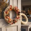 Blomsterkrans av halm för kreativa dörrkransar och säsongsbetonad dekoration 25/4 cm 2 st | Floristik24.se
