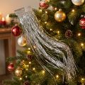Glitter Silver Julgransdekoration Festdekoration 50×40cm 2st | Floristik24.se