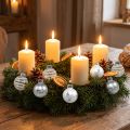 Mini julkulor vita, silver äkta glas Ø3cm 9 st | Floristik24.se