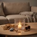 Lyktglas, värmeljushållare glas, ljusglas Ø11,5cm H9,5cm | Floristik24.se