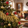 Tinsel Guld Ljus Guld Trädhängande Jul L50cm | Floristik24.se