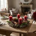 Dekorativ krans, dörrkrans, naturlig krans, ekmossa, Ø30 cm, adventskrans, julkrans | Floristik24.se
