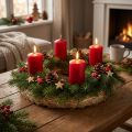 Naturlig halmkrans 35 cm, kransbas för dekorativa kransar, adventskrans och året runt-dekoration, set om 10 | Floristik24.se