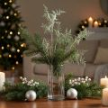 Konstgjord ormbunksgren ormbunksdekoration glitter vinterdekoration 70cm | Floristik24.se