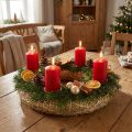 Sugrörskrans Ø40cm naturlig 5st - Adventskrans, dörrkrans, påskkranspyssel | Floristik24.se