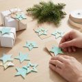 Dekorativa stjärnor för hantverk Mint självhäftande skumgummi 4cm 36st | Floristik24.se