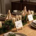 Mini staffli korthållare naturträ 11x19cm 6 st | Floristik24.se