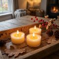 Pure Nature Lights värmeljus, 10 timmars brinntid, rapsvaxljus, 8 stycken | Floristik24.se