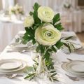 Konstgjorda blommor Ranunculus konstgjorda trädgårdsblommor vita 34cm | Floristik24.se