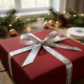 Julband Merry Christmas Band Silver Vit 10mm 20m | Floristik24.se