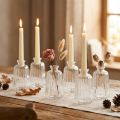 Dekorativa flaskor ljusstake minivaser glas H11cm 6 st | Floristik24.se