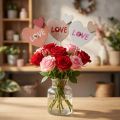 Blomplugg av trä Love dekorativ plugg 8×7,5cm 12 st | Floristik24.se