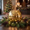 Julkula plast stor guld Ø25cm | Floristik24.se
