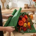 Blomsterpapper mörkgrönt 50x250cm | Floristik24.se