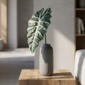 Konstgjord pilblad konstgjord växt alocasia deco grön 74cm | Floristik24.se