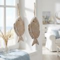 Dekorativ fiskhängare i trä, 21 cm, 2 stycken | Floristik24.se