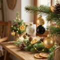 Mini julkulor glas vit svart guld Ø3cm 9 st | Floristik24.se