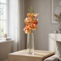 Konstgjord orkidé Phalaenopsis flammig röd gul 78cm | Floristik24.se