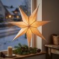 Ljusstjärna av papper, naturlig jute, jul, 60 cm | Floristik24.se