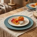 Dekorativ tallrik plast dekorativ plasttallrik petrolbrun Ø33cm | Floristik24.se