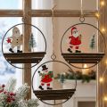 Julhänge Santa Claus snögubbe Ø12cm 3st | Floristik24.se