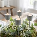 Plug-in ljushållare Shabby Chic grå Ø3cm H8,5cm 8 st | Floristik24.se