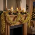 Glamorös Golden Tinsel Garland 270cm – Perfekt för festliga och eleganta dekorationer | Floristik24.se