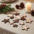 Dekorativa julstjärnor naturbrun Ø3,5–5,5cm 48 st | Floristik24.se